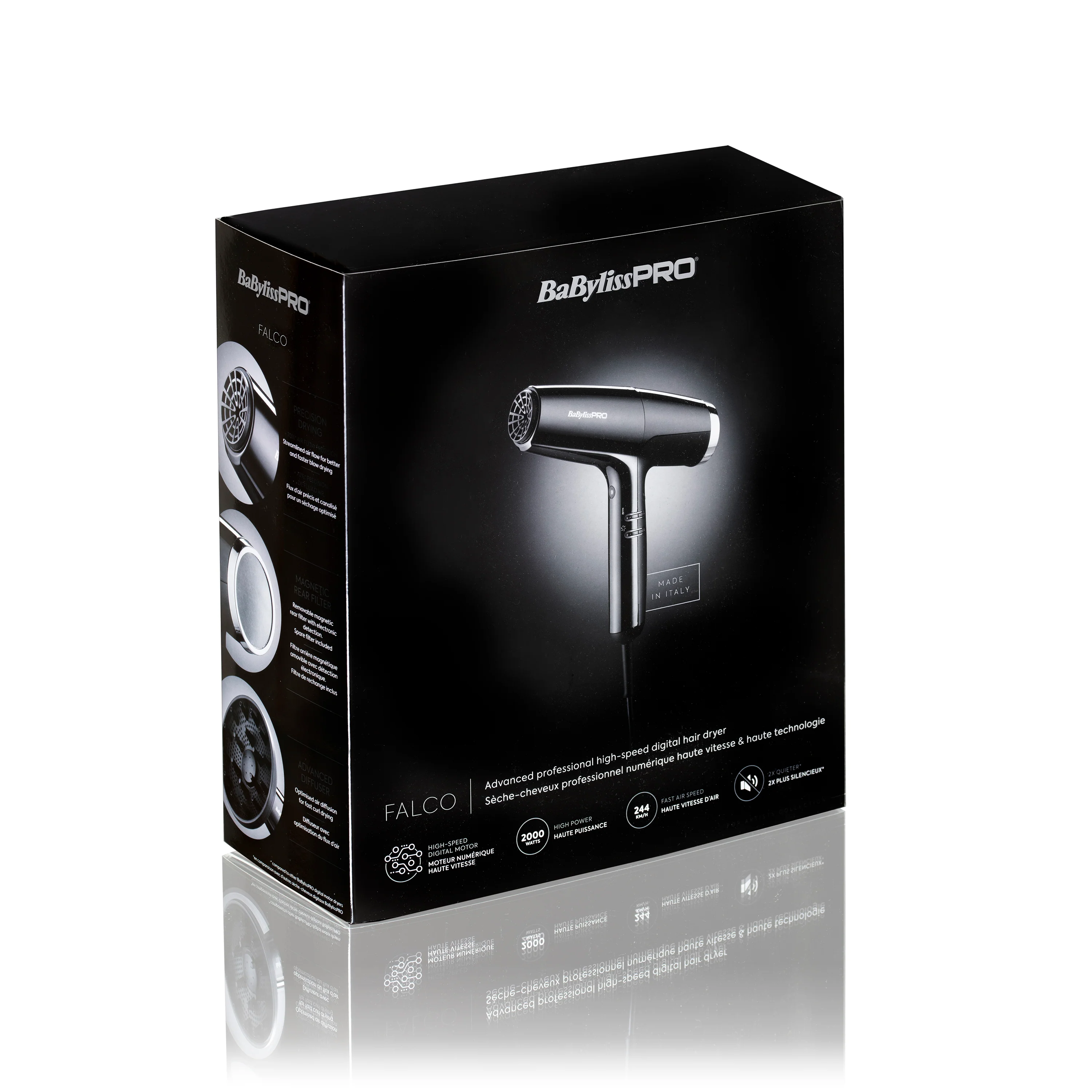 Babyliss Highspeed Haartrockner Falco sw/sil - Image 10