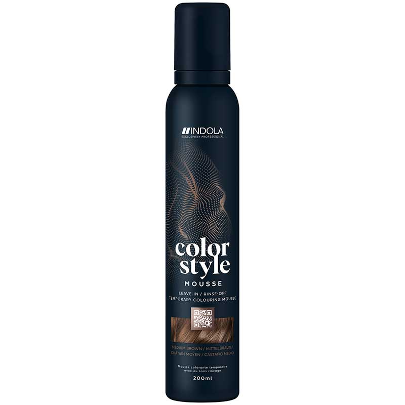 Indola Color Style Mousse Mittelbraun (200 ml)