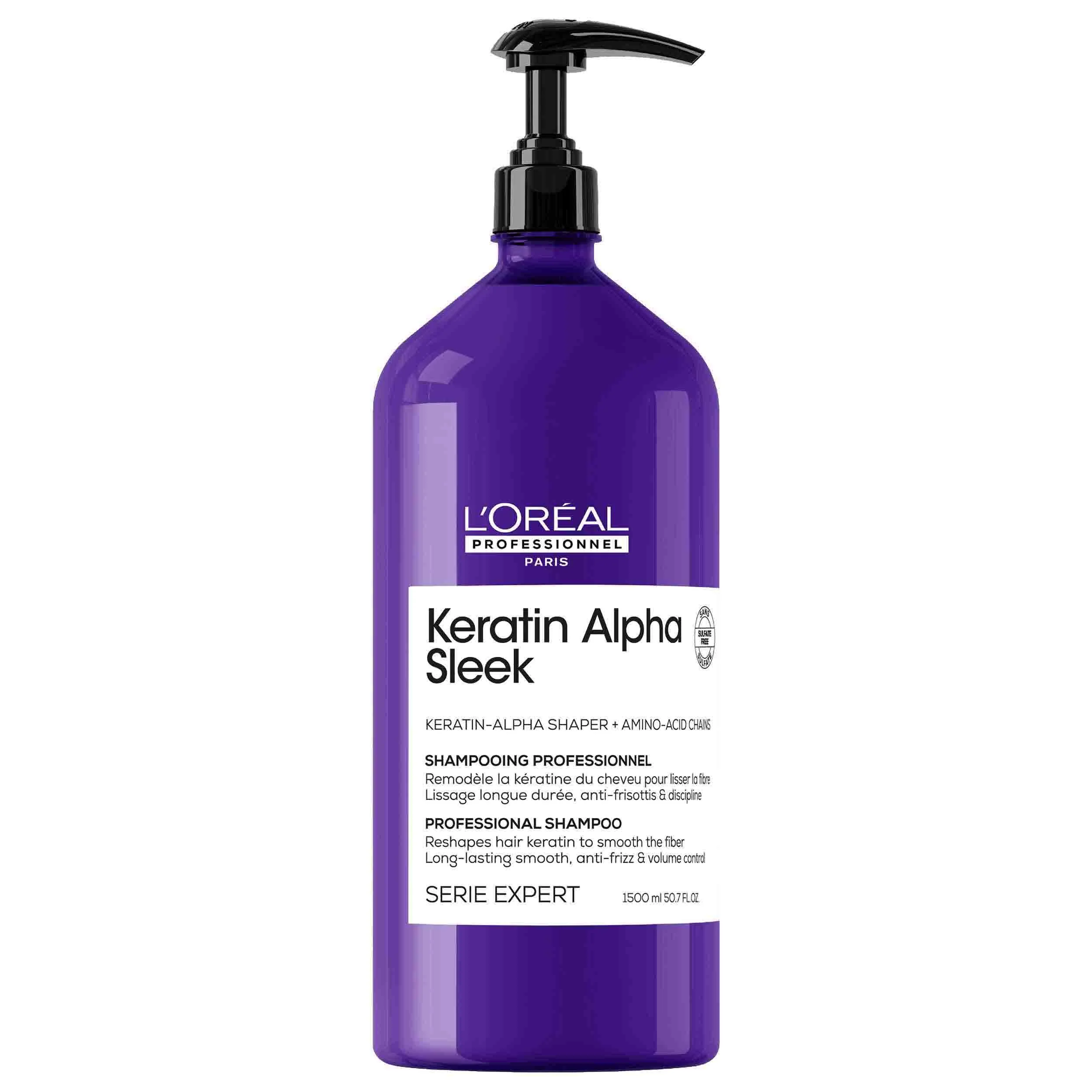 L'Oréal Professionnel Série Expert Keratin Alpha Sleek Shampoo (1500 ml)