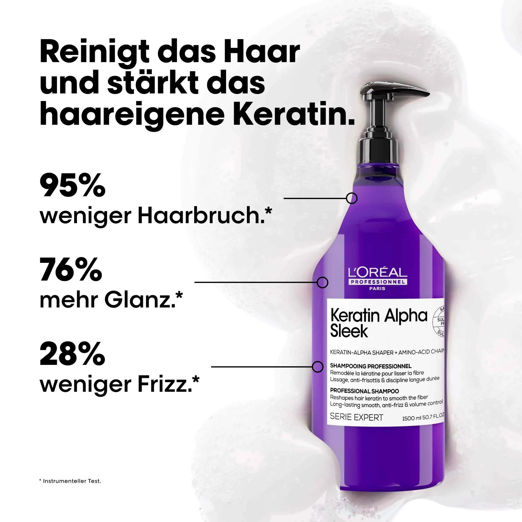 L'Oréal Professionnel Série Expert Keratin Alpha Sleek Shampoo (1500 ml) - Image 6