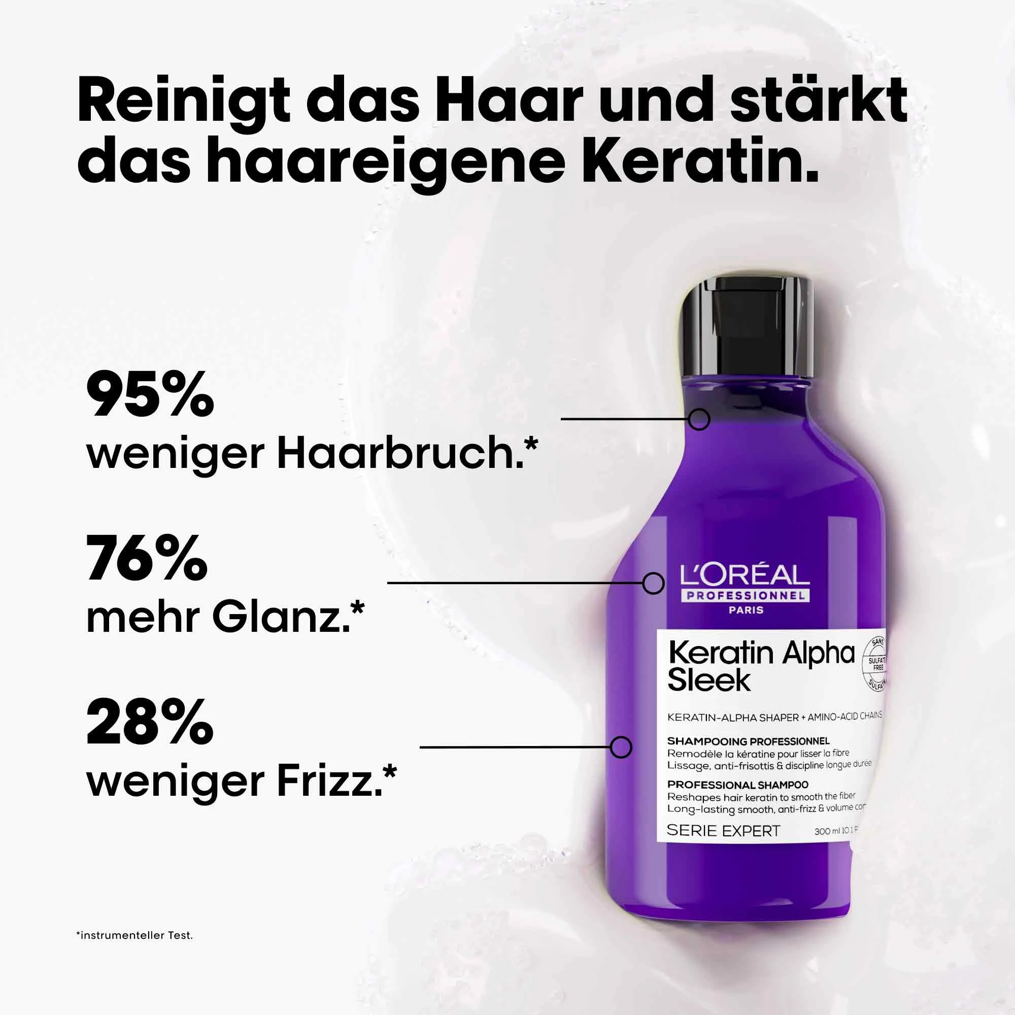 L'Oréal Professionnel Série Expert Keratin Alpha Sleek Shampoo (300 ml) - Image 8