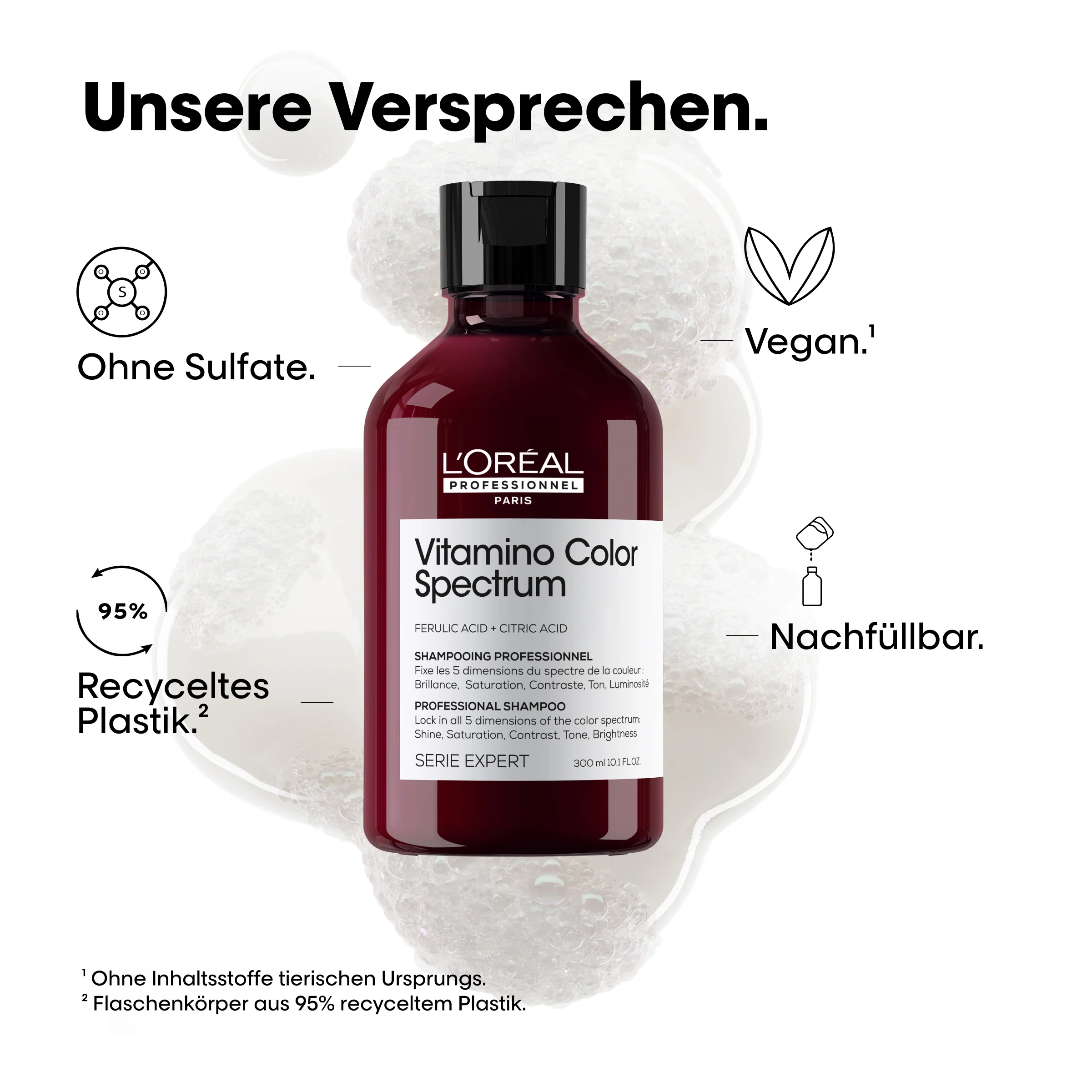 L'Oréal Professionnel Série Expert Vitamino Color Spectrum Shampoo (300 ml) - Image 10