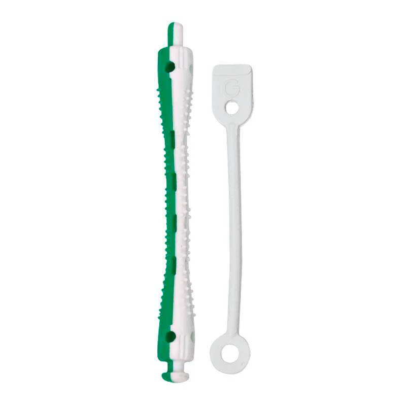 Mex pro Hair Kaltwellwickler Ø 6 mm Lang Grün-Weiß (12 Stück)