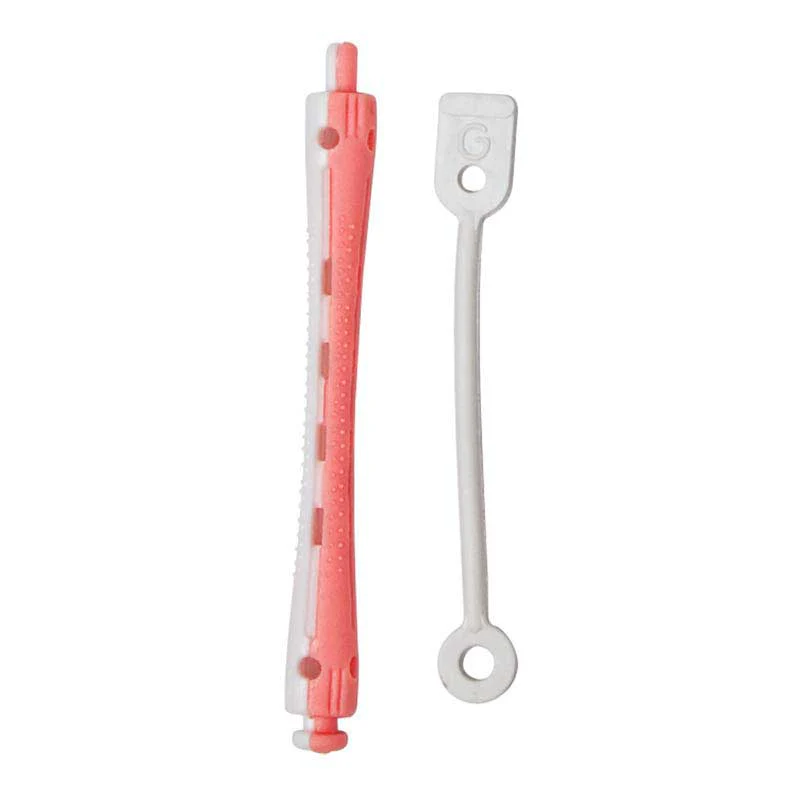 Mex pro Hair Kaltwellwickler Ø 7 mm Lang Rosa-Weiß (12 Stück)