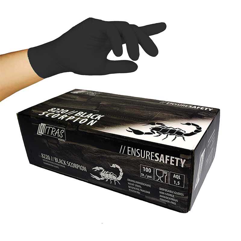 Mex pro Hair Nitras Black Scorpion Latex puderfrei Größe XL (100 Stück)