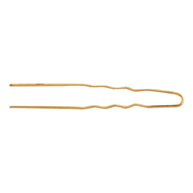 Mex pro Hair U-Haarnadel 65 mm gewellt, Gold (250 g)