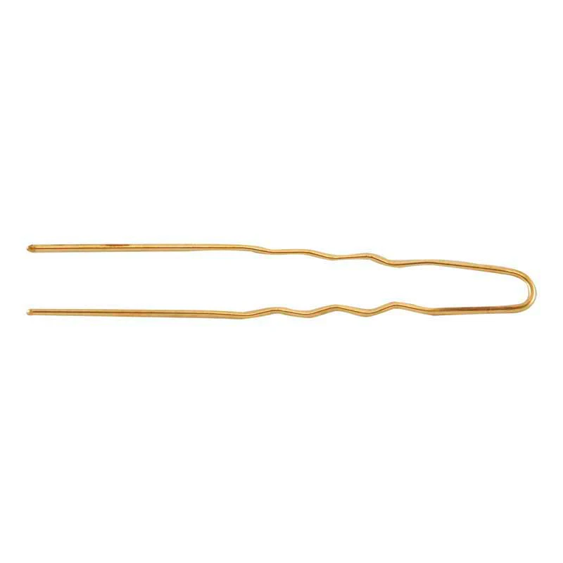 Mex pro Hair U-Haarnadel 70 mm gewellt, Gold (250 g)