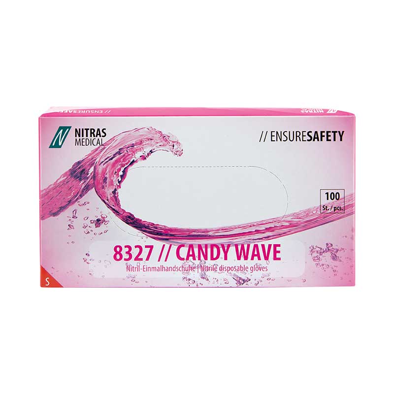 NITRAS Nitril Candy Wave puderfrei Gr S