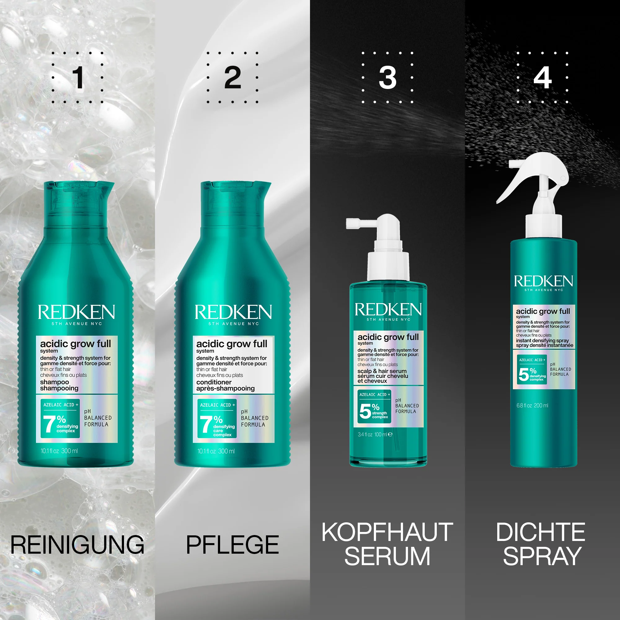 Redken Acidic Grow Full System Shampoo (300 ml) - Image 3
