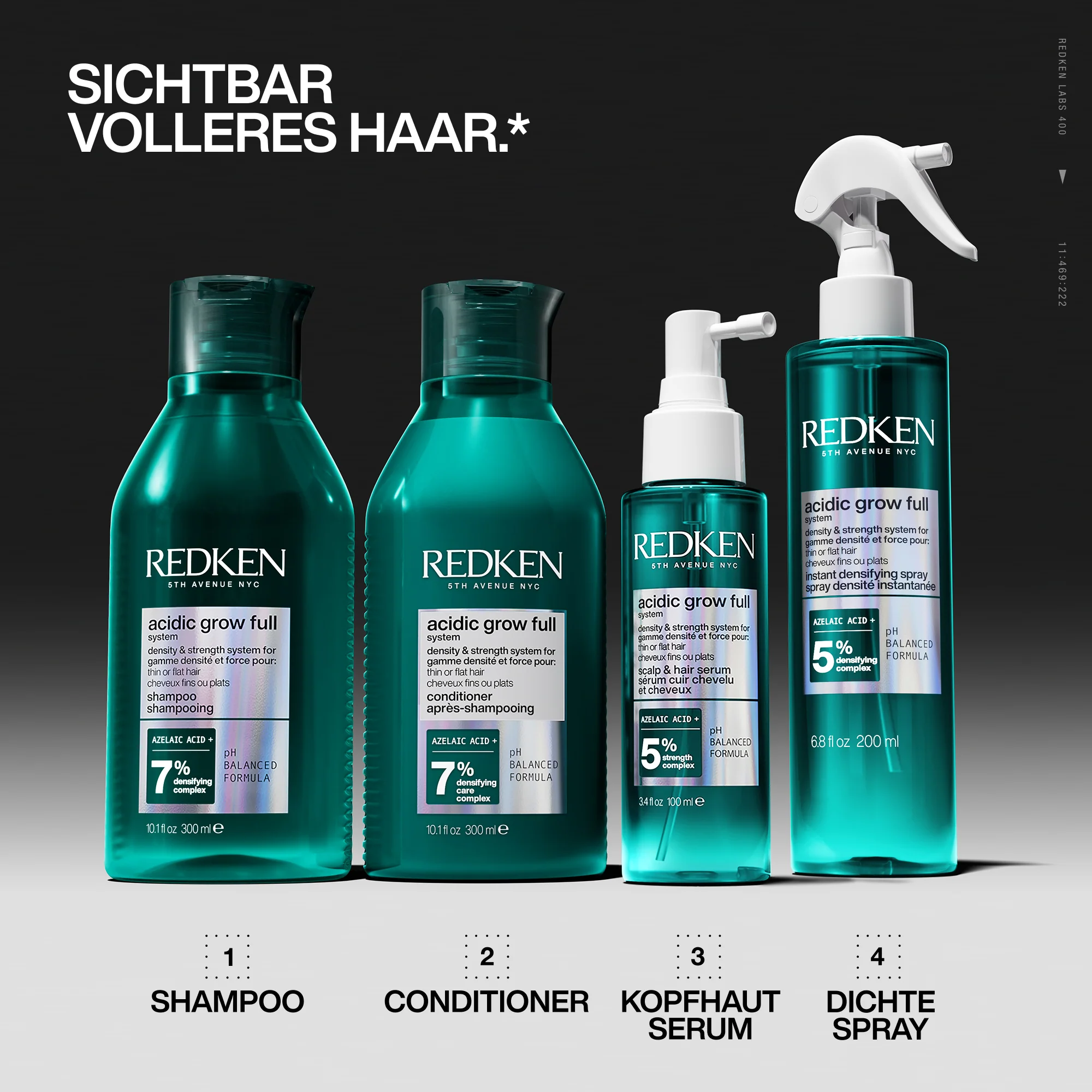 Redken Acidic Grow Full System Shampoo (300 ml) - Image 4