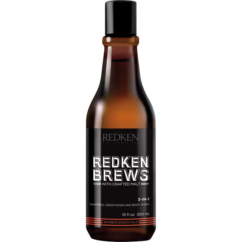 Redken Brews 3 in 1 Shampoo + Conditioner + Bodywash (300 ml)