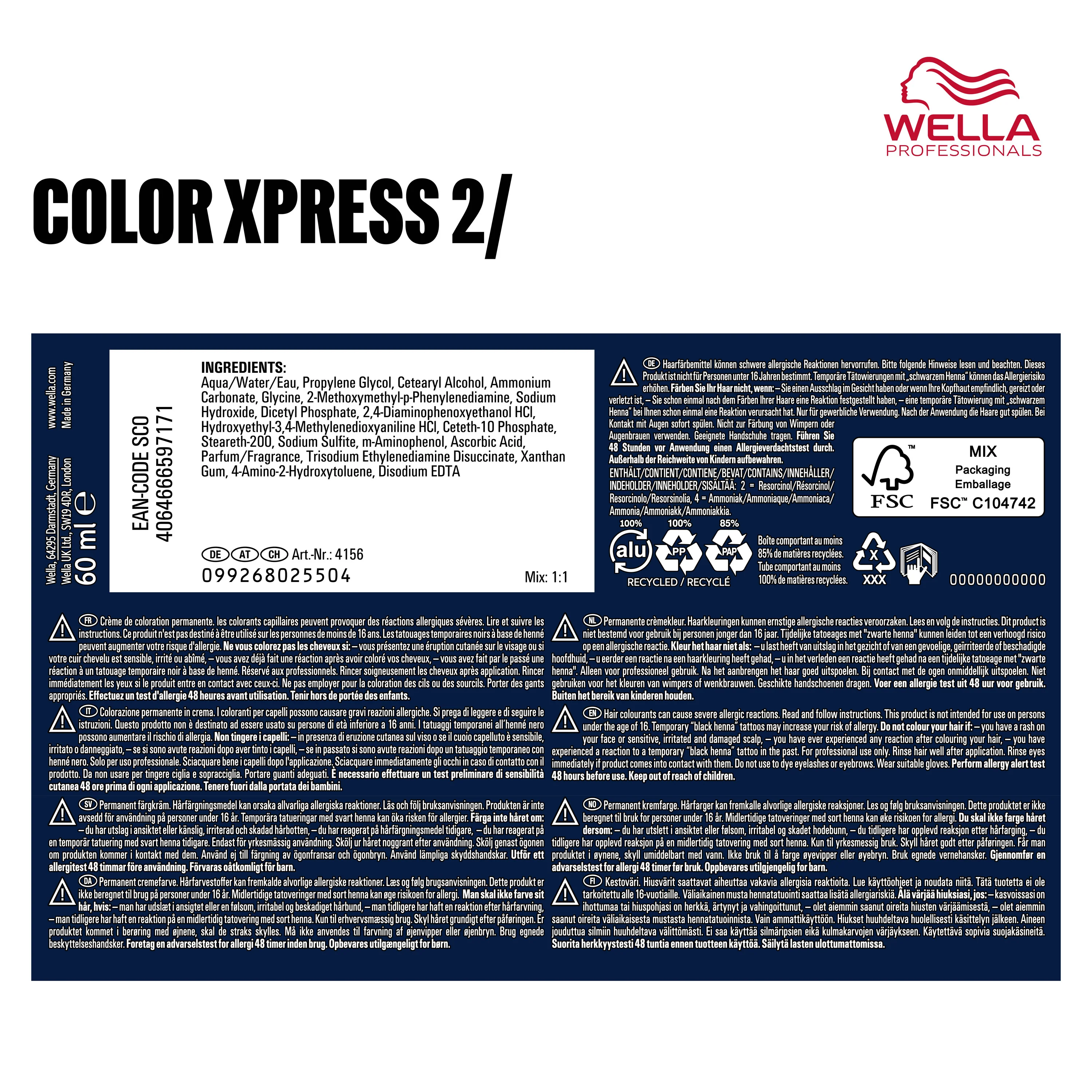 Wella Color Xpress 2/ Schwarz (60 ml) - Image 2
