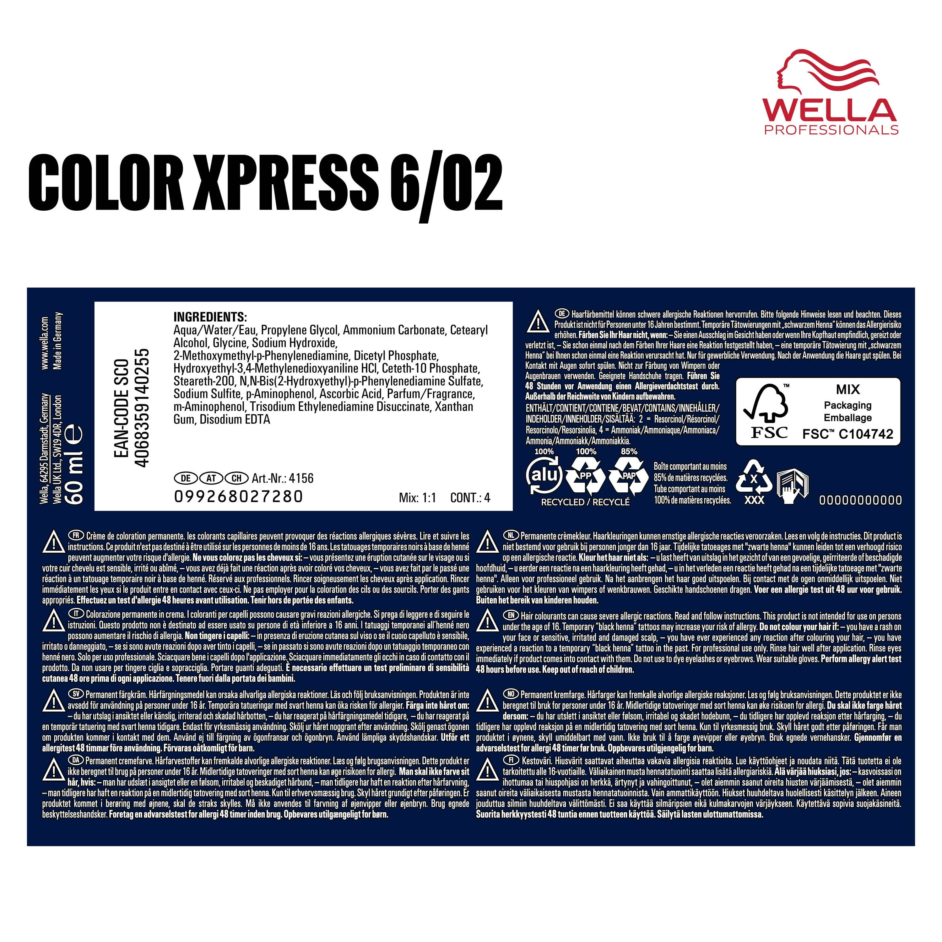 Wella Professional Color Xpress 6/02 dunkelblond natur-matt (60 ml) - Image 9