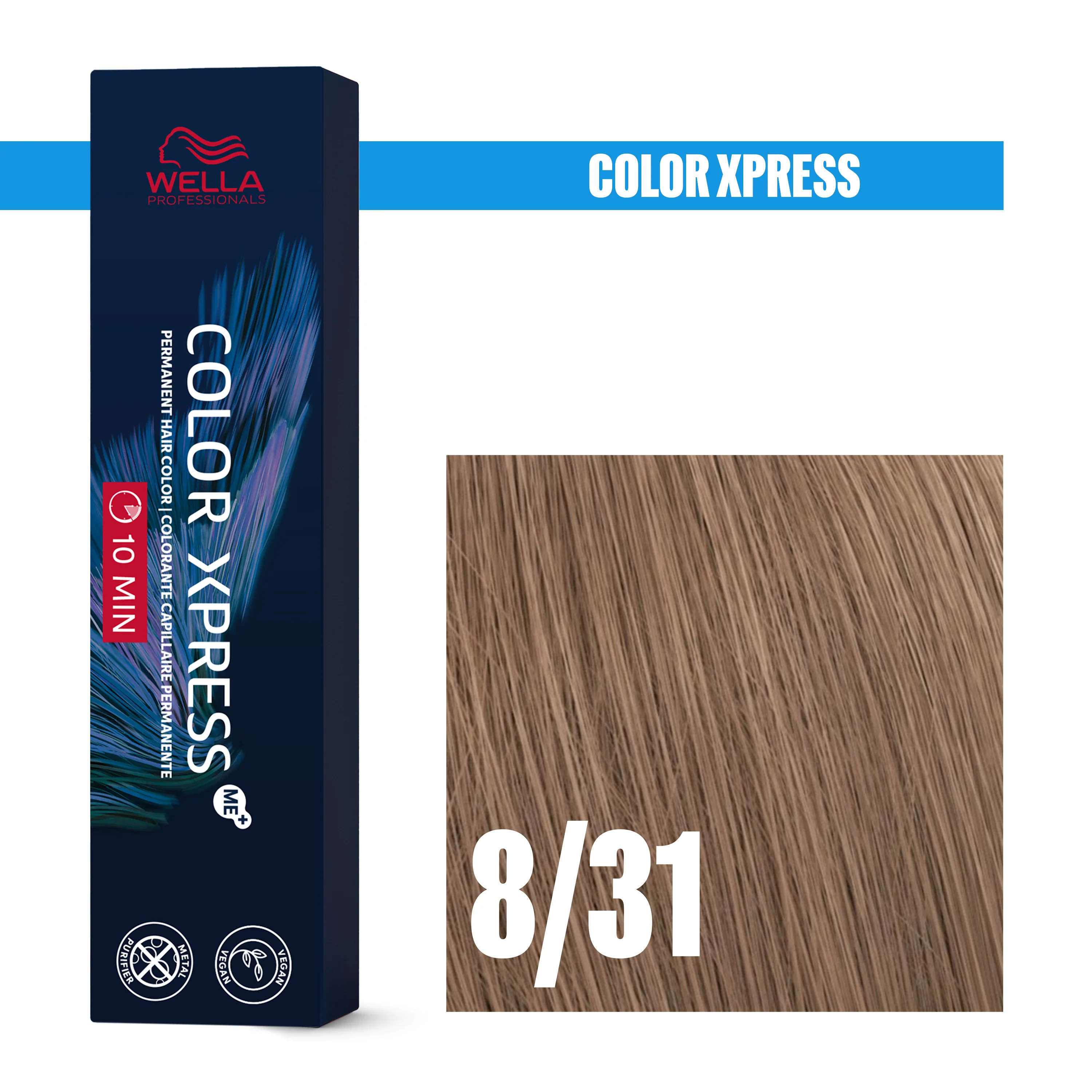 Wella Professional Color Xpress 8/31 hellblond gold-asch (60 ml) - Image 2