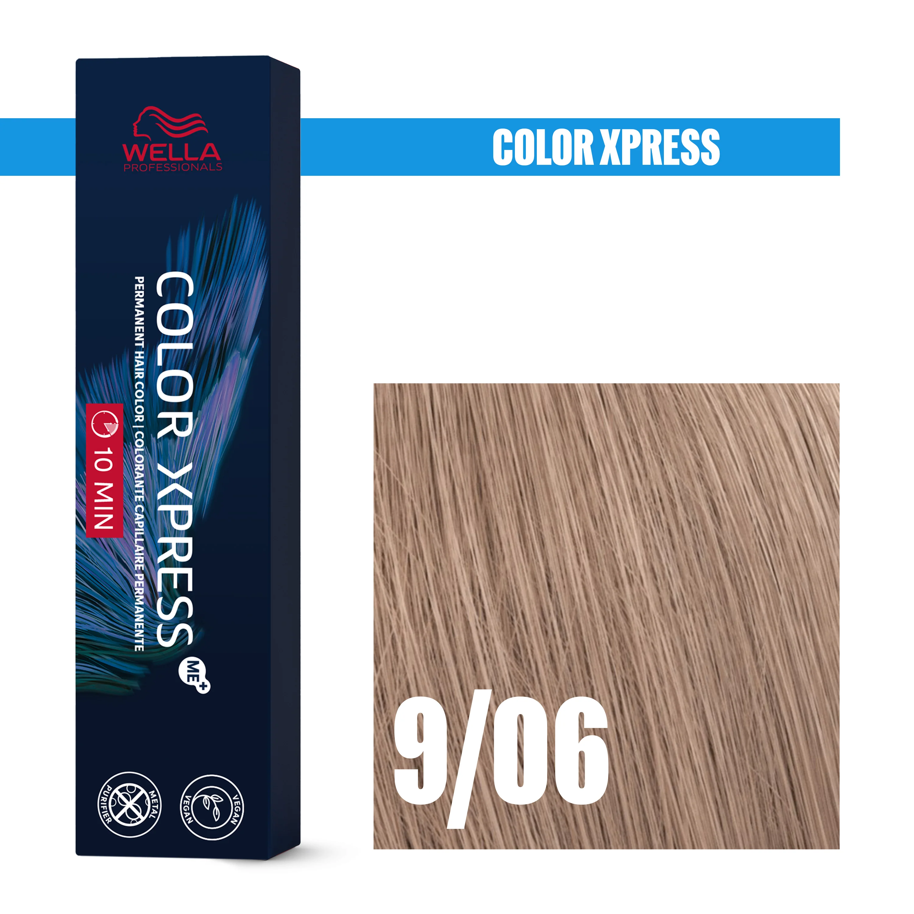 Wella Professional Color Xpress 9/06 lichtblond natur-violett (60 ml) - Image 2