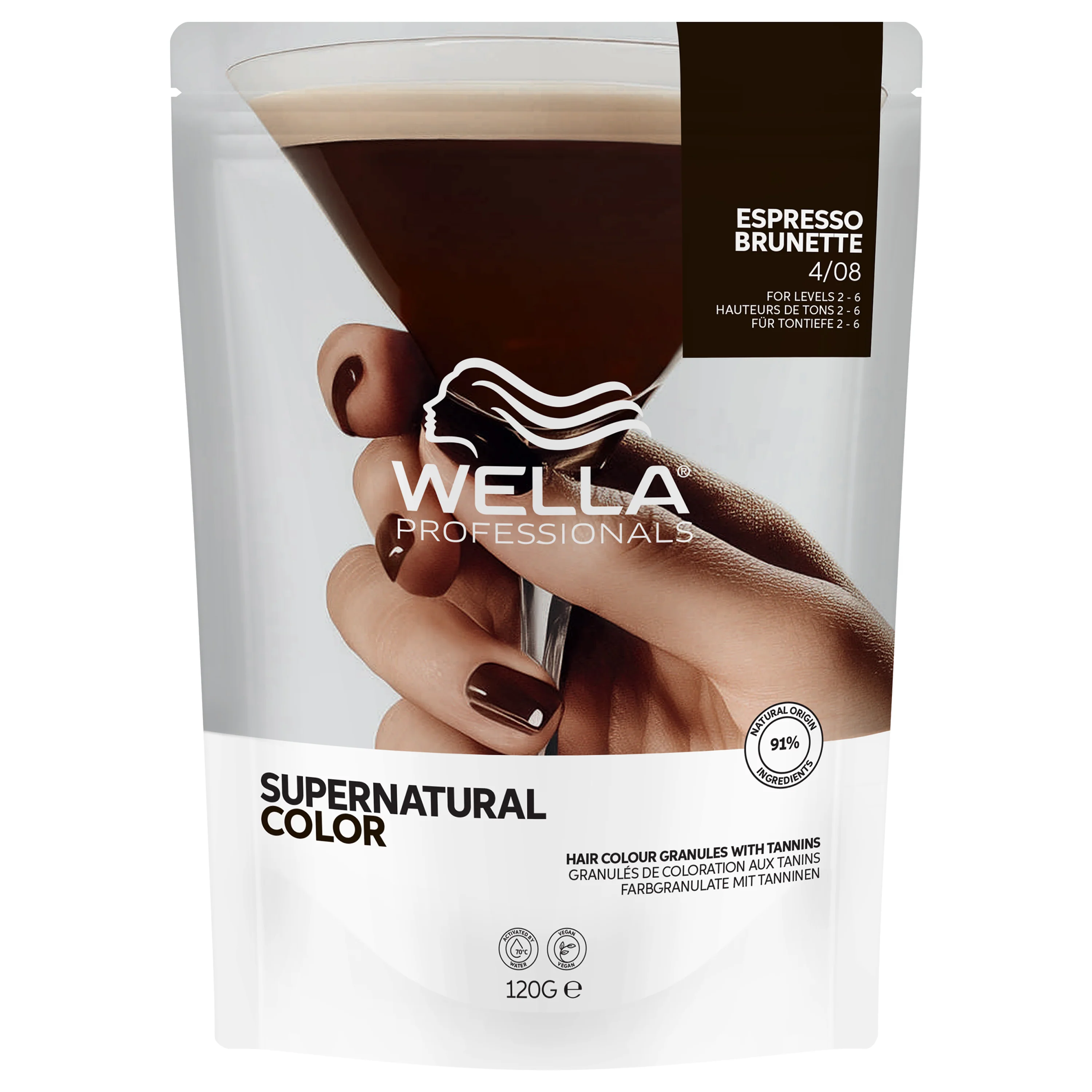 Wella Professional Supernatural Color 4/08 Espresso Brunette (120 g)