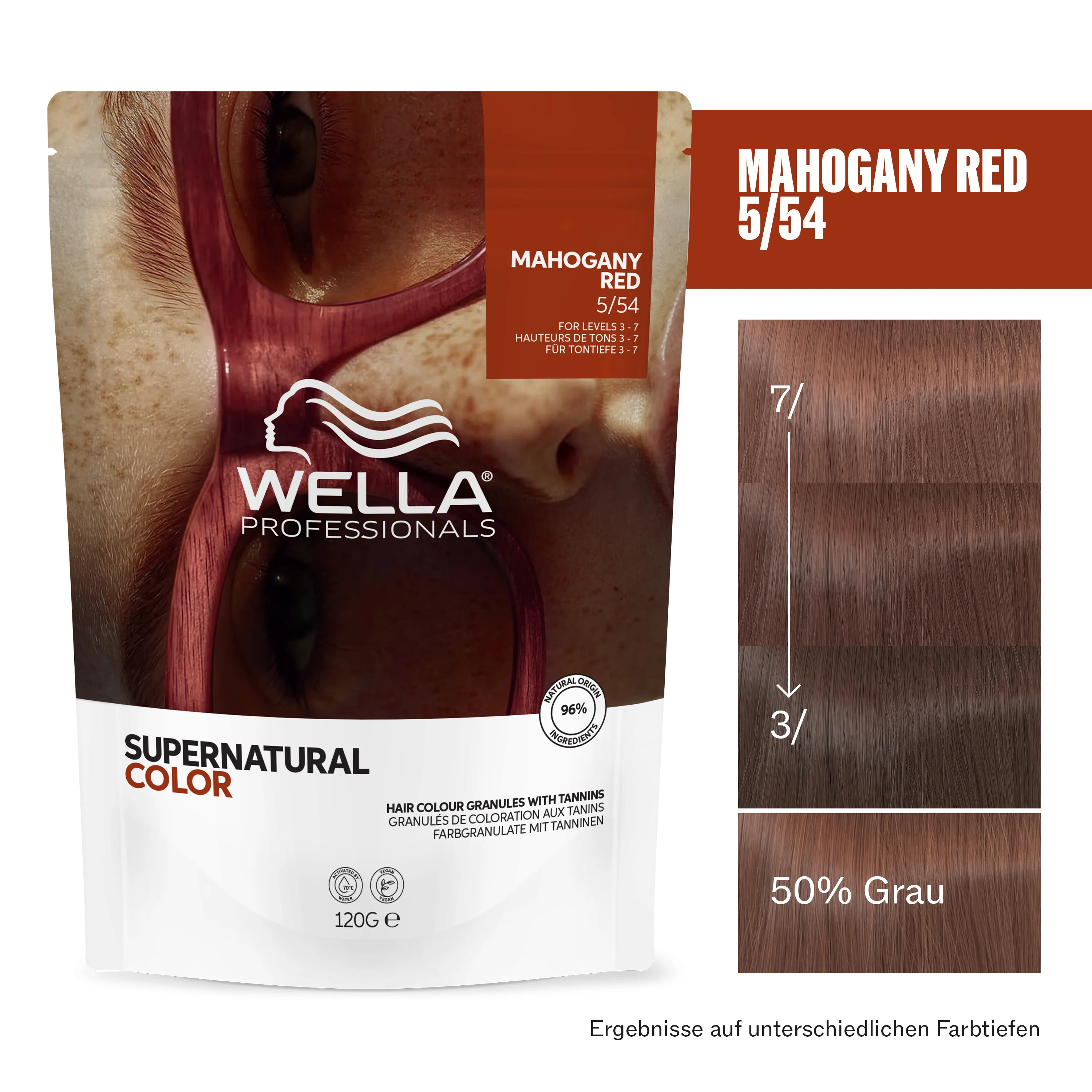 Wella Professional Supernatural Color 5/54 Mahogany Red (120 g) - Image 10