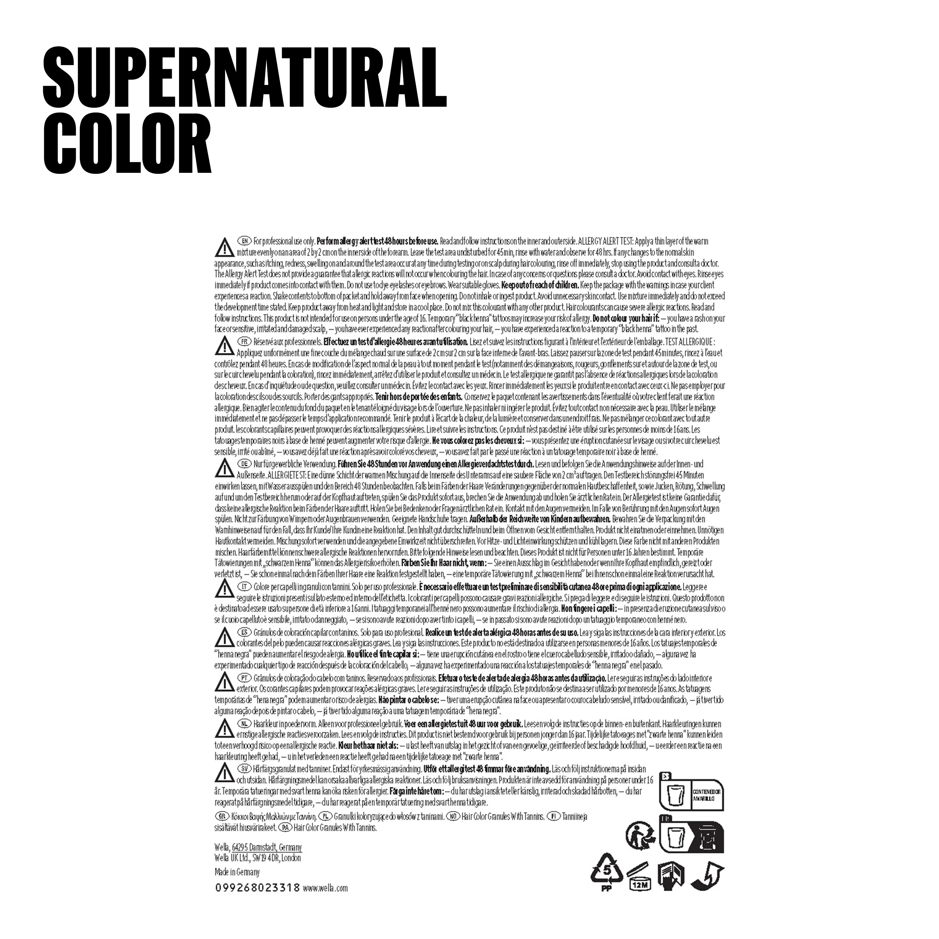 Wella Professional Supernatural Color 8/07 Cashmere Blonde (120 g) - Image 5