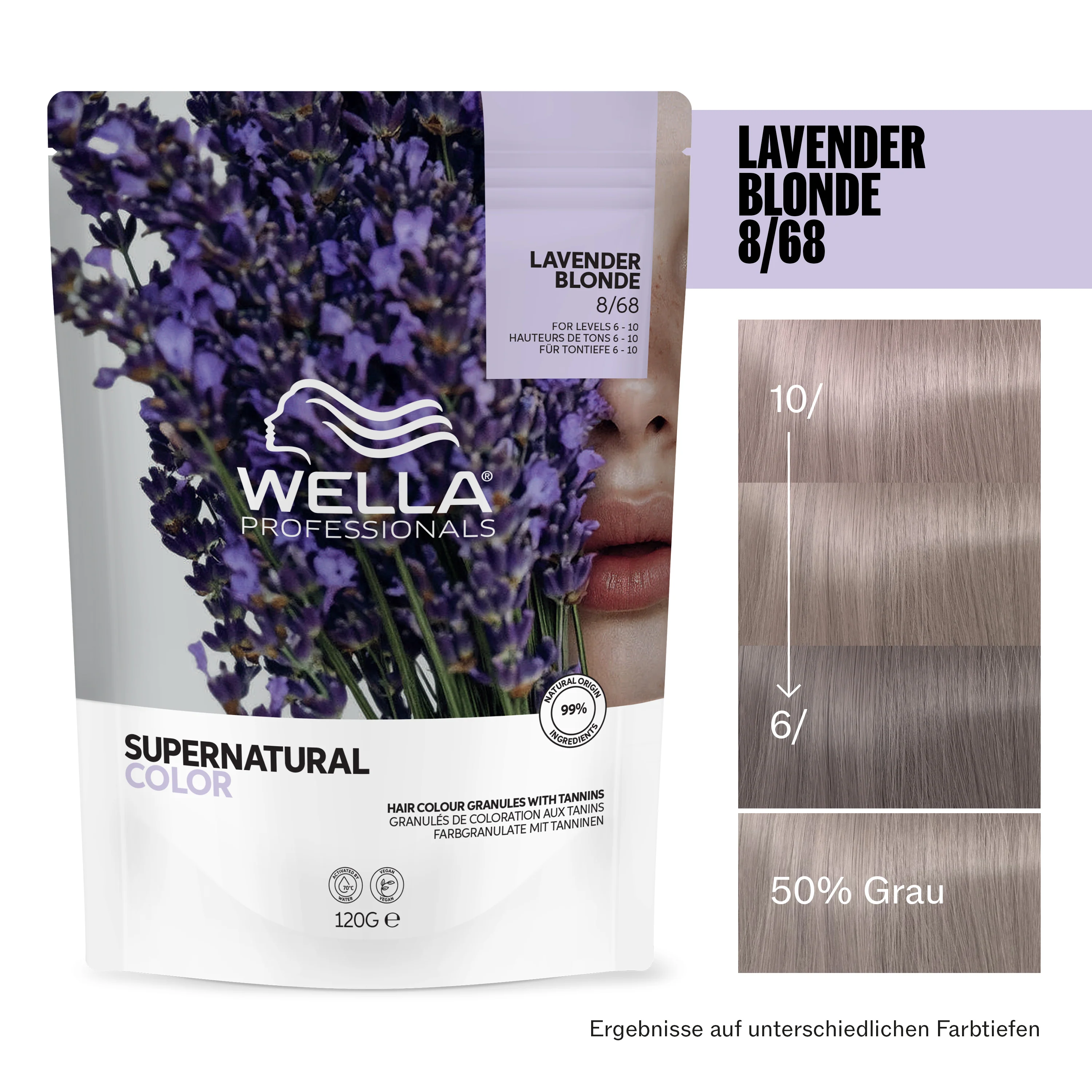 Wella Professional Supernatural Color 8/68 Lavender Blonde (120 g) - Image 9