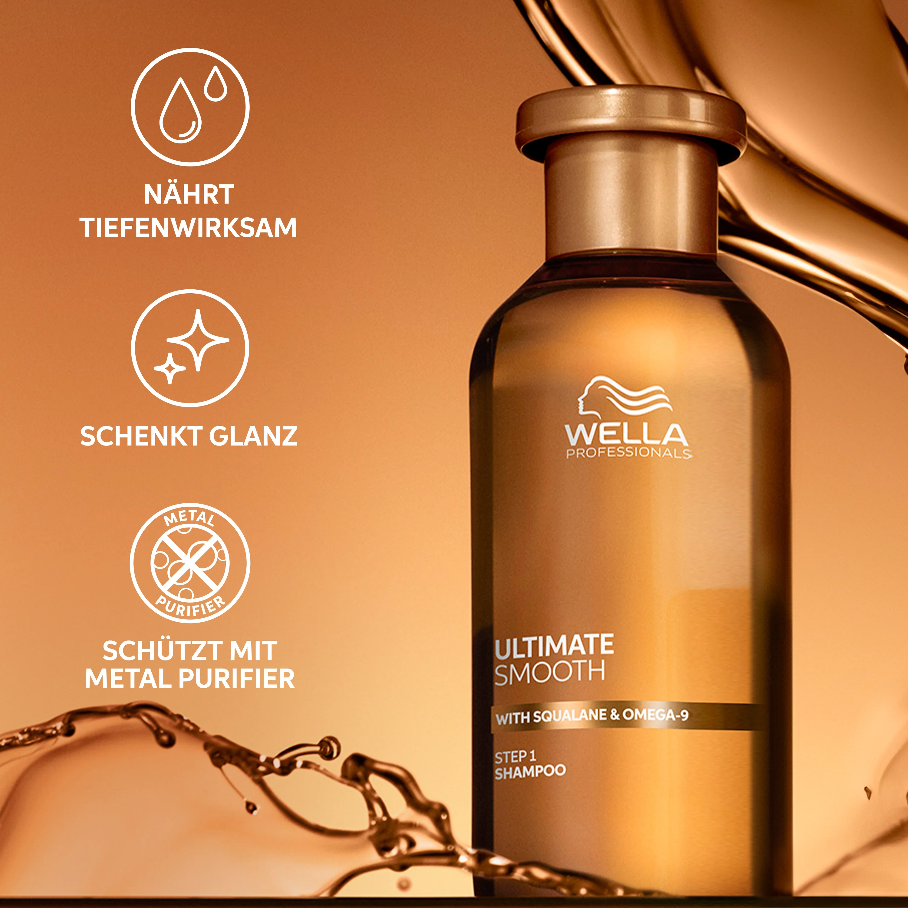Wella Professional Ultimate Smooth Shampoo (250 ml) - Image 2